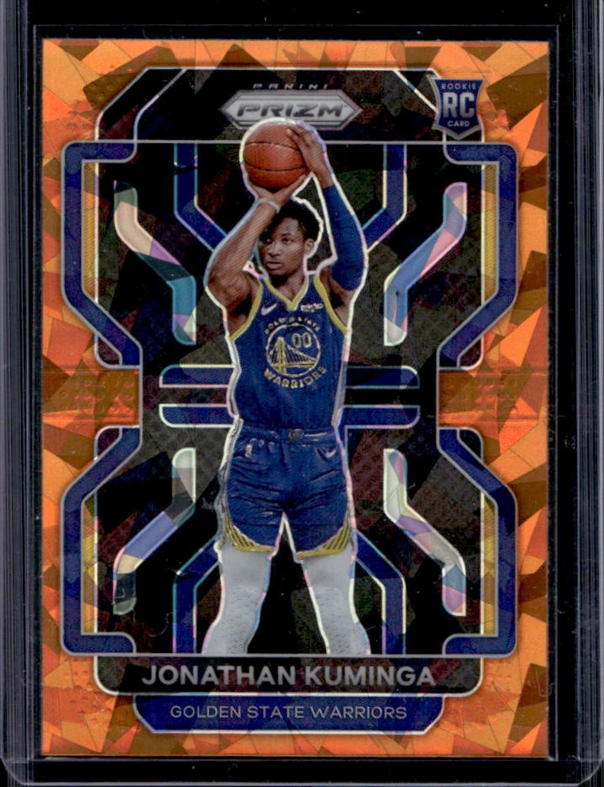 2021-22 Panini Prizm Jonathan Kuminga RC Orange Ice Rookie #307 Warriors