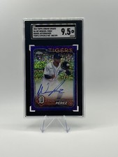 Wenceel Perez 2024 Topps Chrome RC Purple Speckle Refractor Auto /299 SGC 9.5
