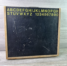 Chalk Board / Peg Board Carry Case Box Wood Play Set Vintage Toy