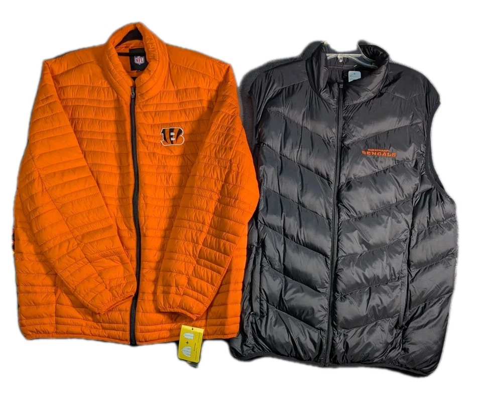 NFL Cincinnati Bengals Puffer Jacket and Vest 2-piece Set 2xl and 3xl - Image 4 of 4