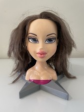 Vintage Bratz Funky Fashion Makeover Styling Doll Head Dana MGA 2002 Brown Hair