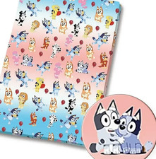 Bluey Bingo children character polyCotton Fabric Half Yard 18  x 55   24189