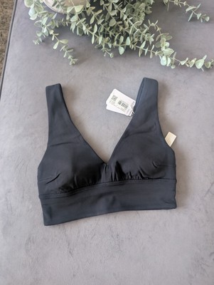 Neu Lululemon V-Ausschnitt Align Sport BH C/D UK 10 schwarz Active Wear Sport gepolstert 