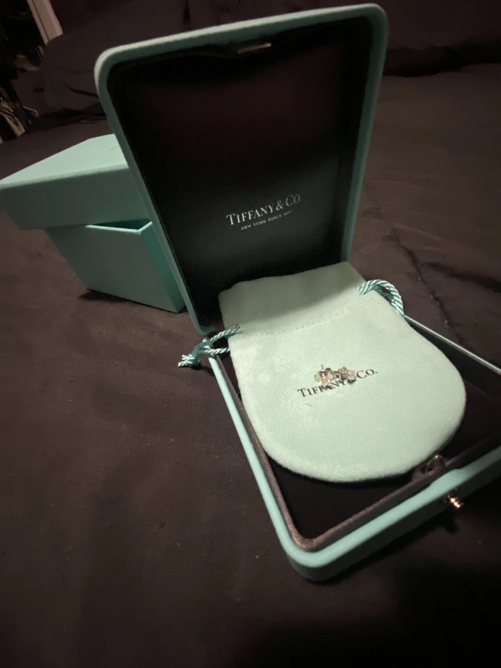 Tiffany & Co Round Brilliant Diamond Platinum Solitaire Stud Earrings (.36 TCW) - Image 2 of 3