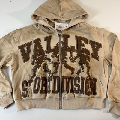 Vale Forever Valley Dream Mud Football Zip Up Hoodie Men Sz Small Embroidered