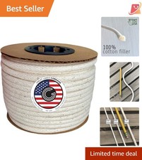 Cotton Piping Cord 1/4 inch 46 Yards Braided for Upholstery Pillows Crafting