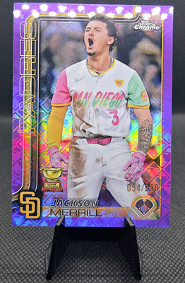 2025 Topps Chrome Jackson Merrill Padres Purple Logofractor #61 Serial /250