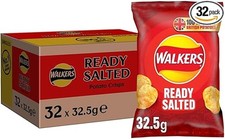 Walkers Ready Salted Crisps 32.5g (Case of 32)