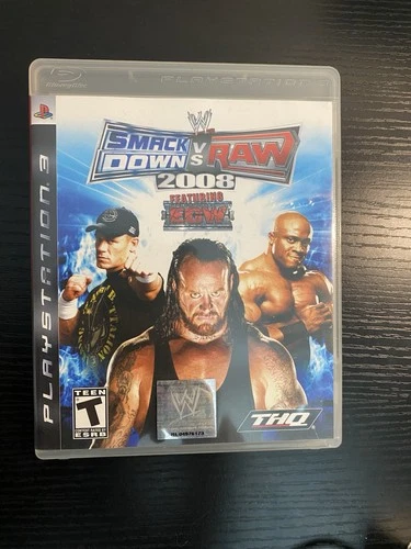 WWE Smackdown Vs Raw 2008 Featuring ECW For PlayStation 3 Complete In Box