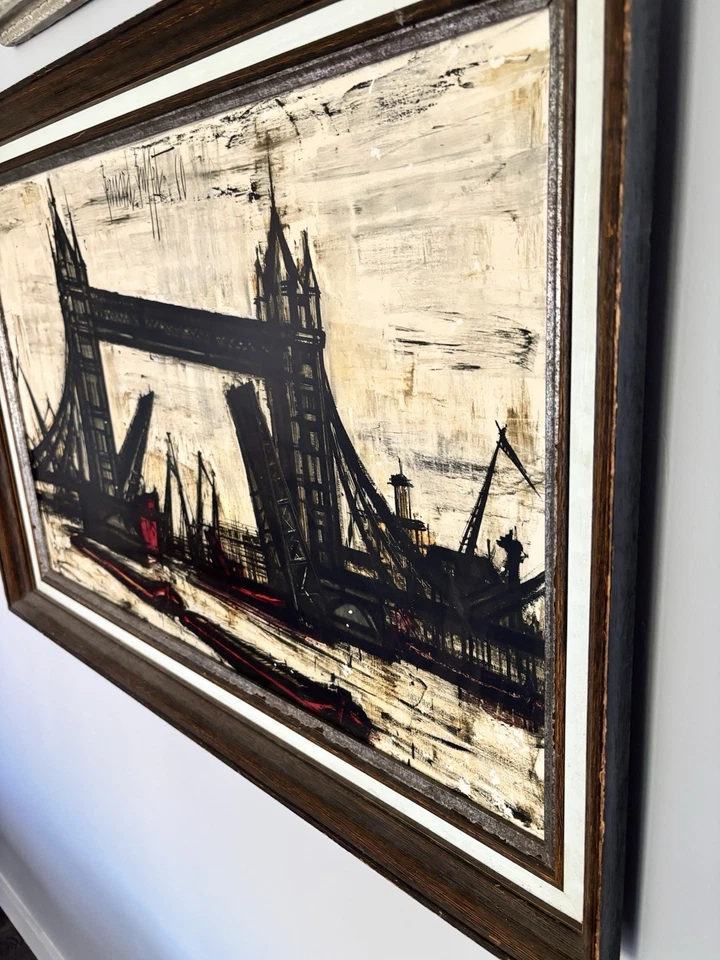 Bernard Buffet Tower Bridge 1960’s Era Litografía Bernard Buffet 60 Foto 4 de 4