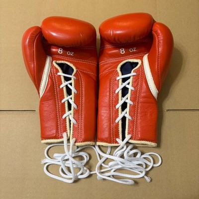 Winning Vintage old Logo Boxing Gloves 8 oz Red Rare Lace-up type
