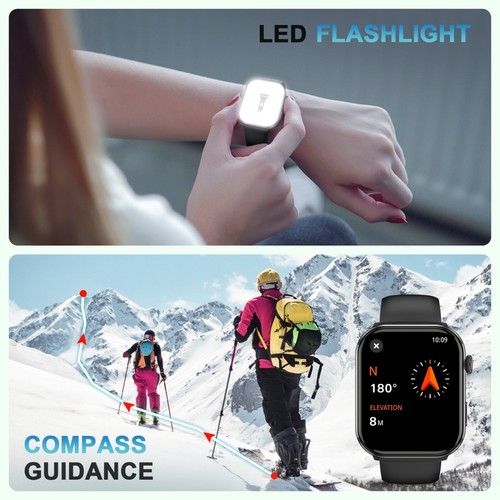 🥇2025 Upgrade Smart Watch (Answer/Make Call), 1.96" Smartwatch Women Men 800mAH - Picture 8 of 9