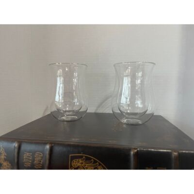 Wine enthusiast double Walled glasses RARE Whiskey Bourbon