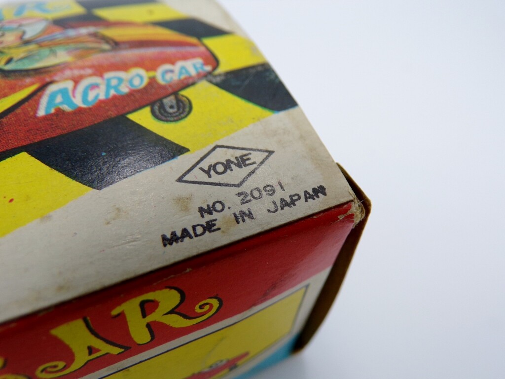 Vintage 60's Yoneya Toys YONE Japan Tin Wind Up Agro Car MIB
