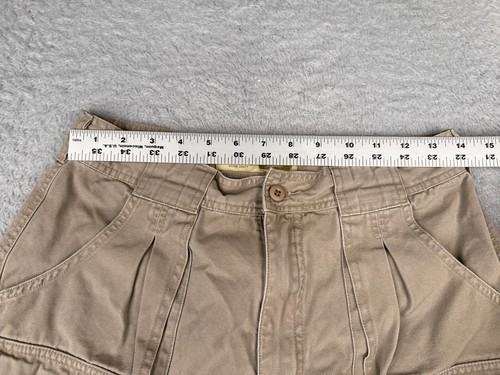 Cabelas Shorts Womens 10 Beige Cargo 100% Cotton 7 Pocket Hiker Camping Fishing - Picture 11 of 15