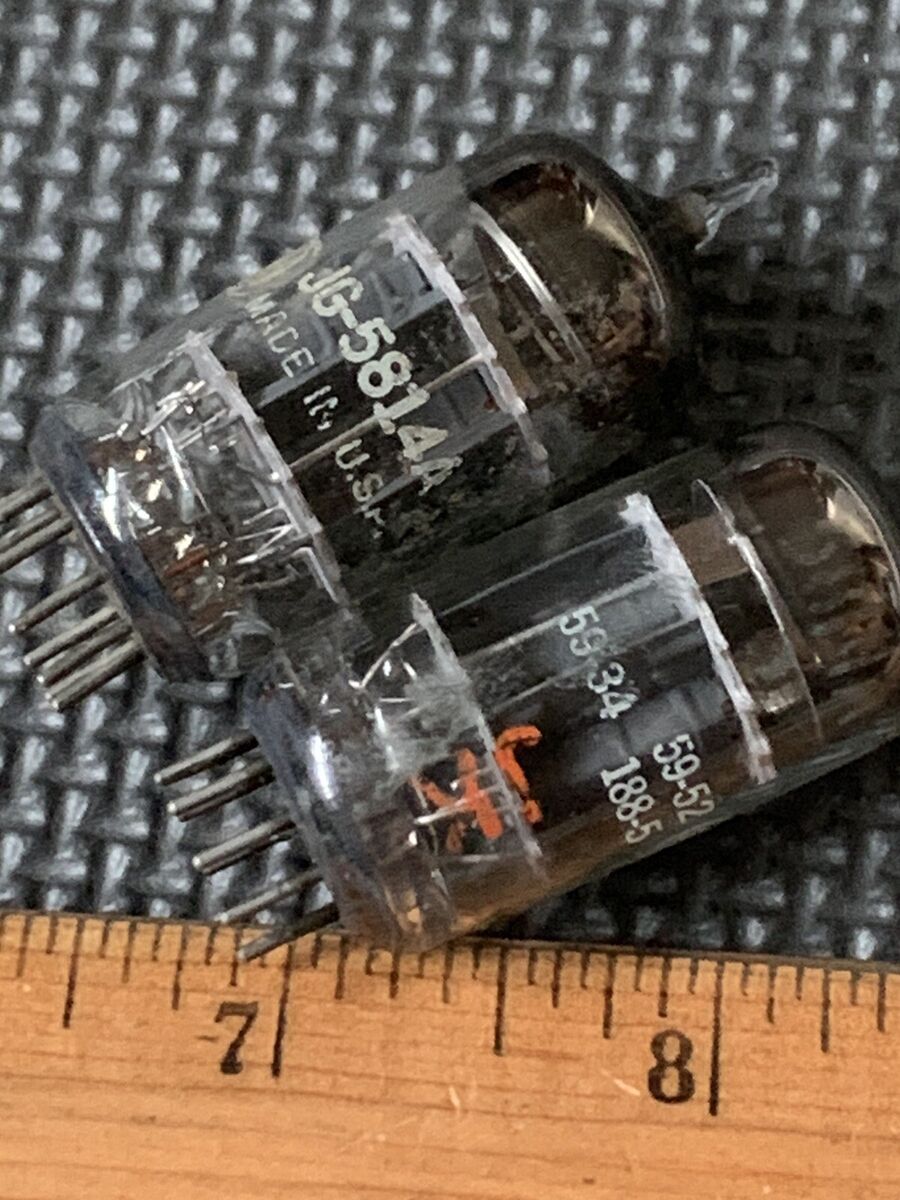vintage pair GE JG-5814A high-grade US tubes 12AU7A 5814-WA vintage pair GE JG-5814A high-grade US tubes 12AU7A 5814-WA