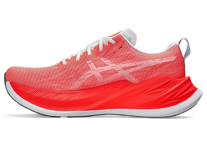 asics SUPERBLAST 6-9in White/Sunrise Red Synthetic Fiber STANDARD