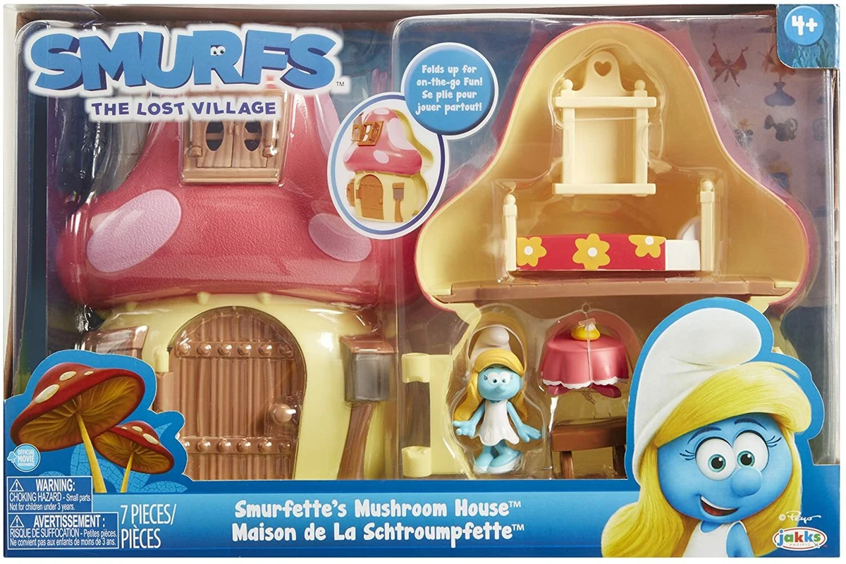 Smurfs The Lost Village Movie Mushroom House Playset Smurfette