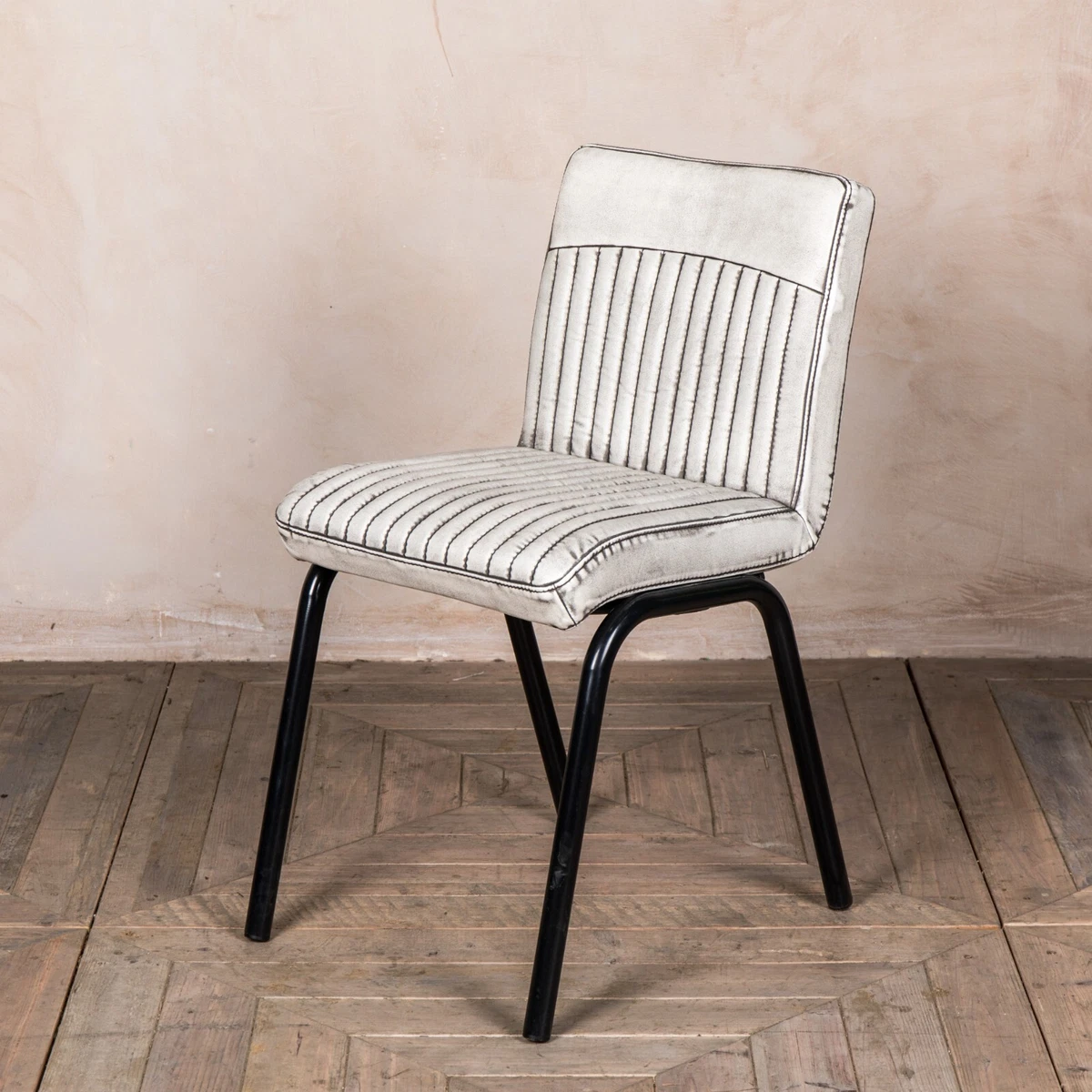 White leather kitchen chairs deals