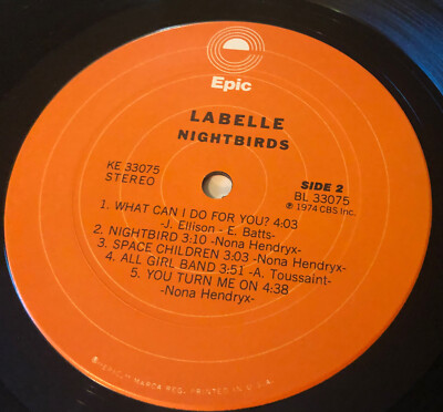 Labelle Nightbirds Vinyl KE 33075 First Pressing 1974 VG Epic