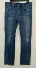 Citizens of Humanity Jeans Sid Whiskers Straight Stretch Cotton Sz 34 Distressed