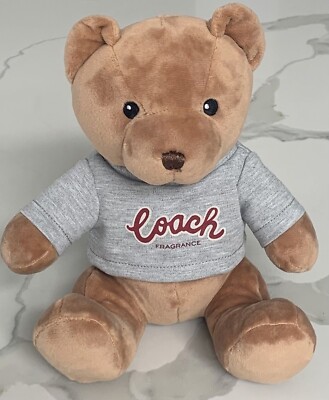 2023 Coach Fragrance Plush Brown Teddy Bear Logo T-Shirt Limited