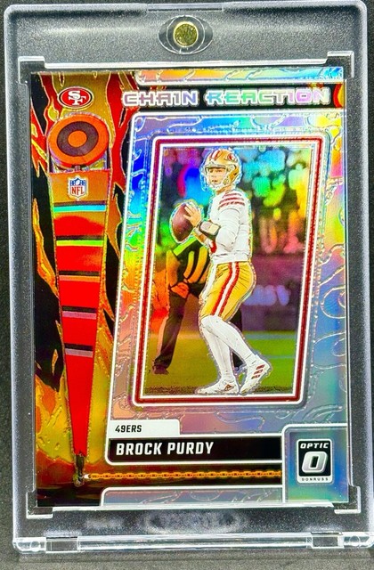 Brock Purdy Flame Refractor Panini Prizm 49ERS Mvp Mint