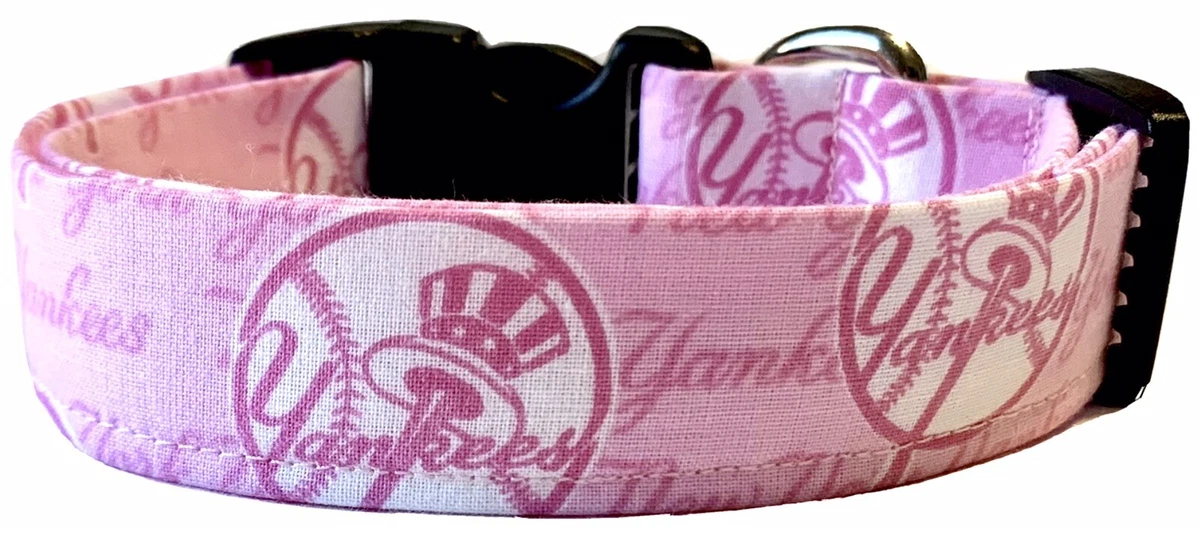 Pink yankees dog clearance collar