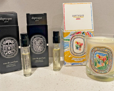 Diptyque Samples (LOT): Cintronnelle candle 35g, Eau Nabati 2ml, Vetyverio 2ml