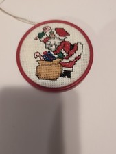 Christmas Santa Needlepoint Ornament