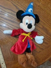 Walt Disney World Mickey Mouse 12" Fantasia Sorcerer Wizard Plush Stuffed Toy