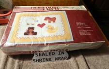 Shillcraft Heirloom Latch Hook Rug Wall Kit 1467 Baby Sampler 22 x 30 Vintage