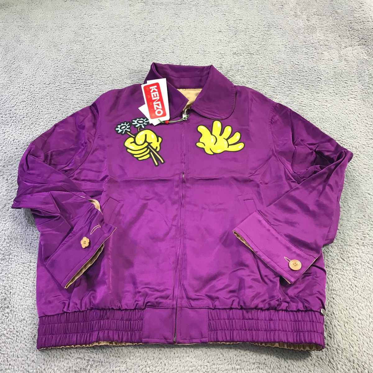 美品　KENZO ジャケット Kenzo Jacket Womens Large Boke Boy Reversible Tour Full Zip