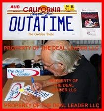 🔥 Christopher Lloyd Back To The Future OUTATIME Signed License Plate JSA PSA 🔥