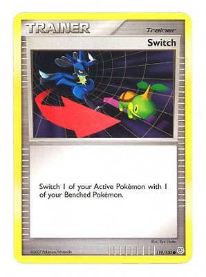 Pokemon Diamond & Pearl 119/130 Common Card - Switch