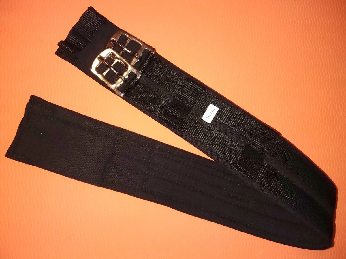 Swiss Horse Sattelgurt Baumwolle - 130cm Länge 7cm Breite Schwarz