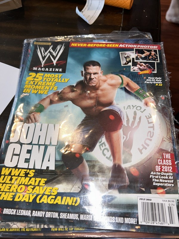 WWE WWF Magazine July 2012 John Cena  Cover CM Punk Eve Posters  