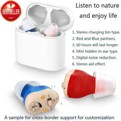 1 Pair Rechargeable Mini In Ear Itc Nano Style Hearing Device