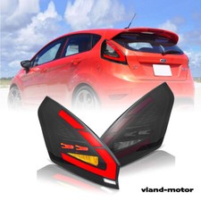 Vland Pair Smoke Led Tail Lights For Ford Fiesta Hatchback 2008-2019 Rear Lamp