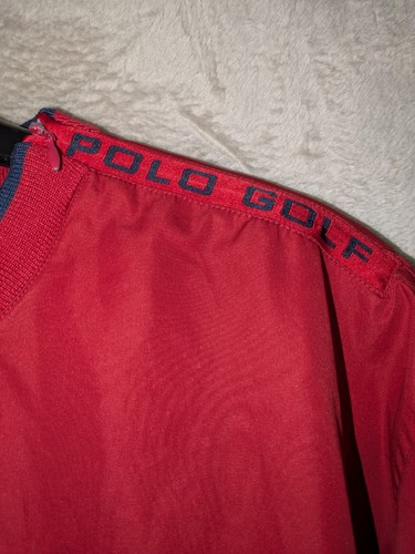 Vintage Ralph Lauren Polo Golf Jacket Mens XL Red Shell Windbreaker Pullover - Picture 4 of 16