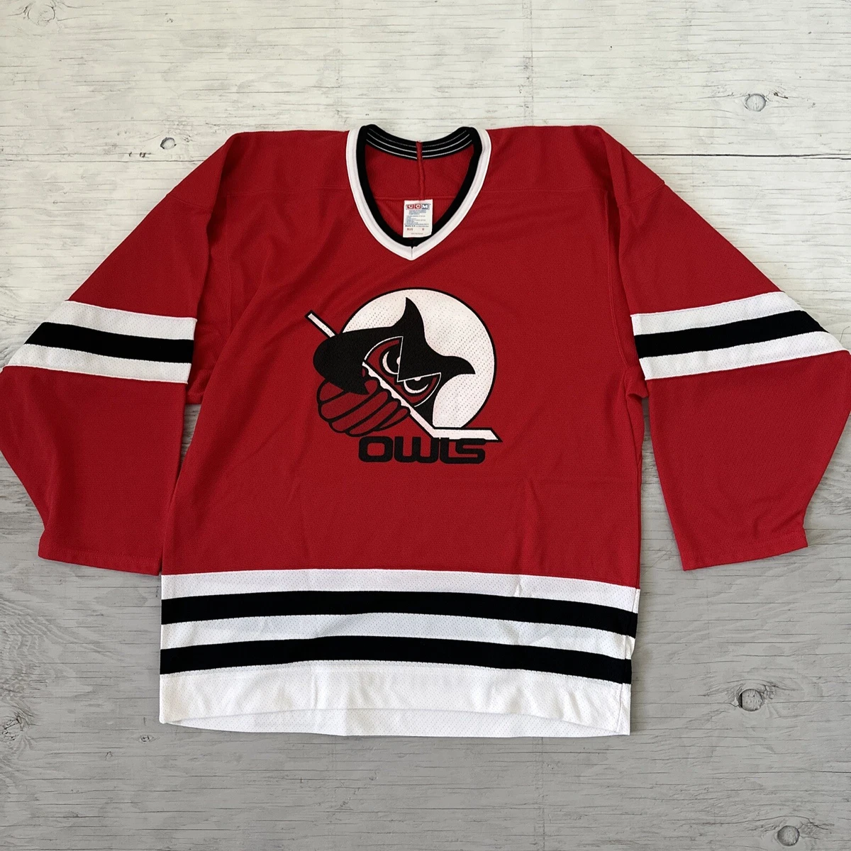 Columbus Owls™ Red Jersey (CUSTOM - PRE-ORDER) – Vintage Ice Hockey