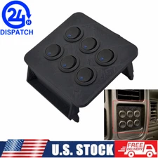Silverado Sierra Switch Panel 6 Blue LED Switches For 1999-2007 GMC GM Chevrolet