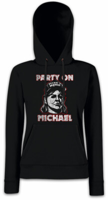 PARTY ON MICHAEL Damen Hoodie Sweatshirt Halloween Myers Wayne's Fun World