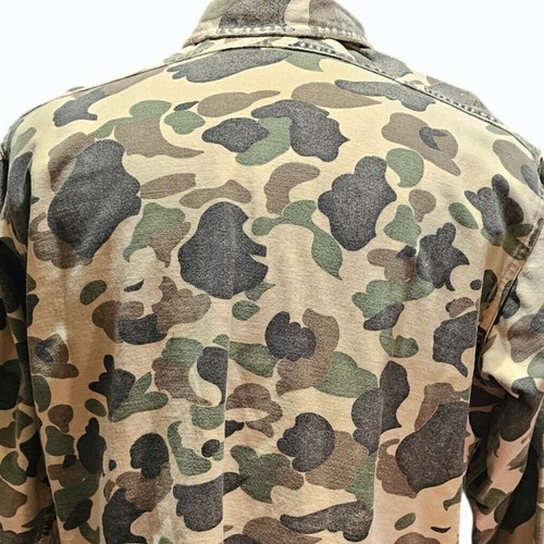 Vintage 80s Woolrich Shirt Mens Duck Camo Chamois Frog Skin Hunting USA - Picture 6 of 16