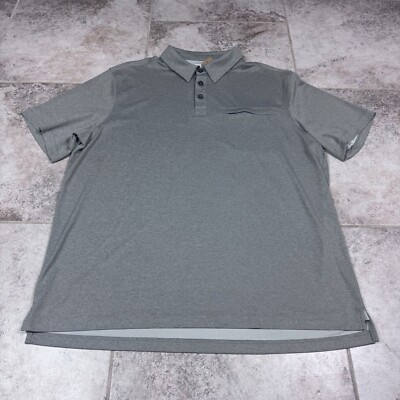 Duluth Trading Armachillo Cooling Polo Shirt Mens XL Gray Wicking Short Sleeve