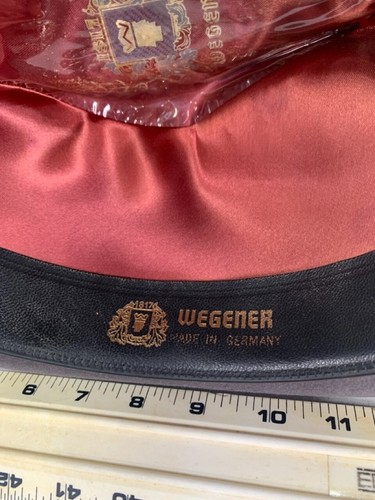 Vintage Wegener Hat Grey Fedora with Feather Pin Echter Haarhut Made in Germany - Picture 5 of 12