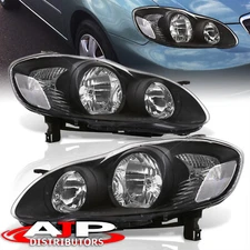 Black Clear OE Style JDM Head Lights Lamps Assembly For 2003-2008 Toyota Corolla