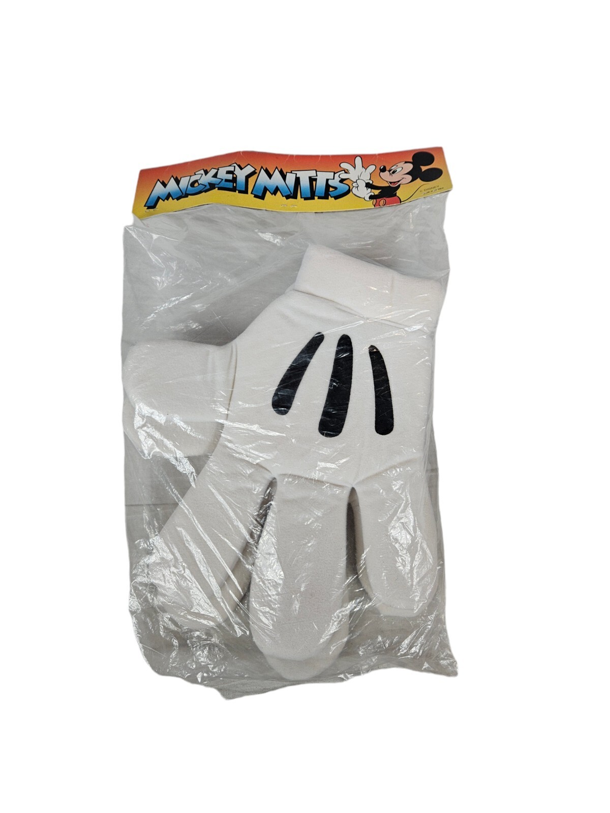 Vintage 90s Disney Mickey Mouse Plush Gloves Costume Unisex S59 NWT