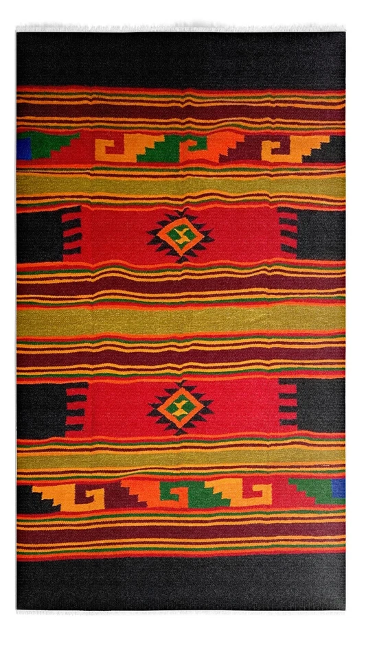 Tribal Multi Colored Hand Loomed Floor Rug Area Rug - Image 4 of 4