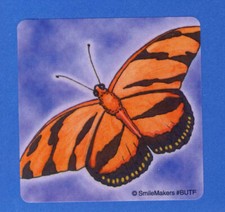 10 Orange Butterflies - Large Stickers - Party Favors - one design